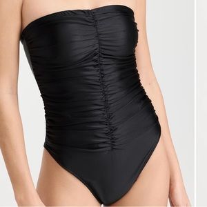 Good American Strapless Ruched One Piece